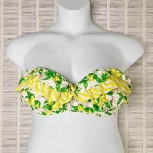 Victoria Secret Yellow Ruffle Lemon Bikini Top